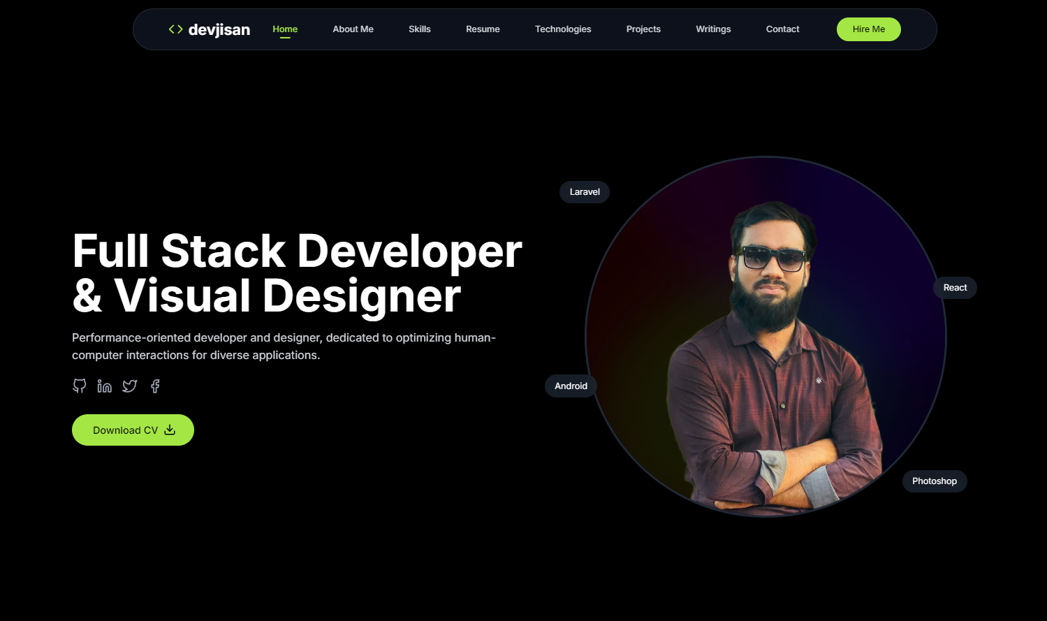 Portfolio Website Using Next Js Jisan - Web Developer & Designer